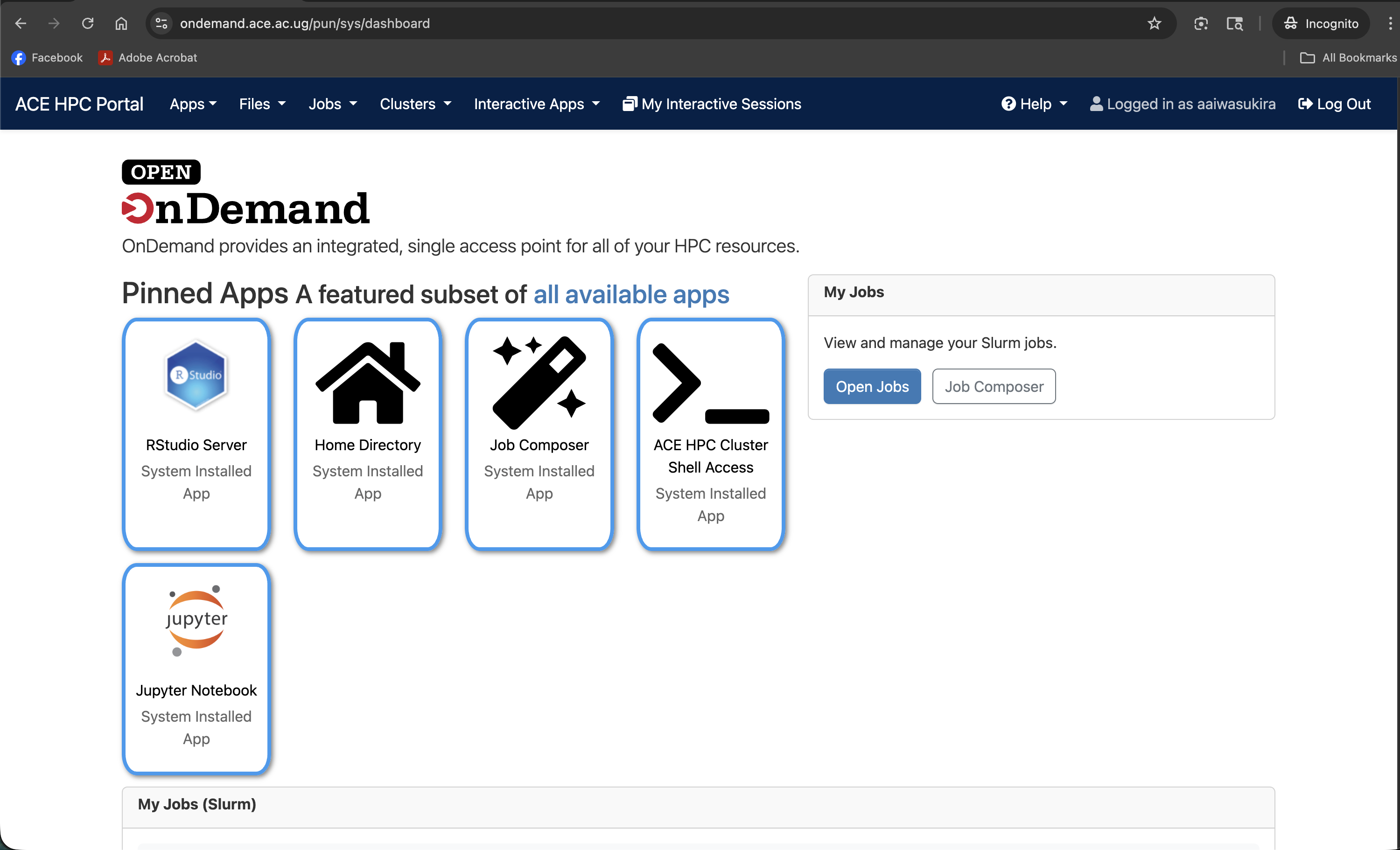 Open Ondemand Dashboard